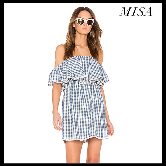 Misa Los Angeles Dresses & Skirts - MISA OFF-THE-SHOULDER MINI DRESS
